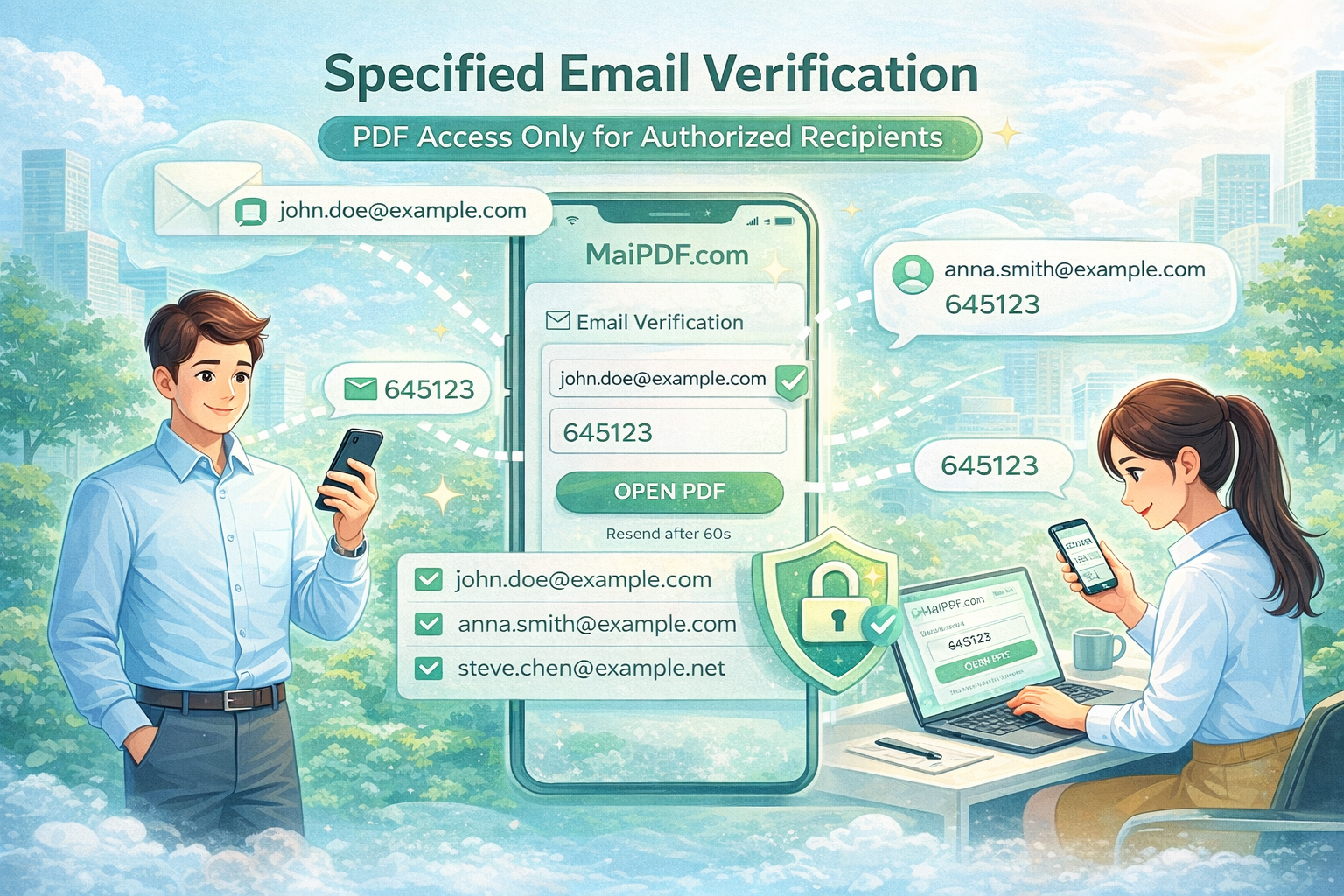 Only specified emails can receive verification